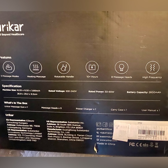 PRO MASSAGE GUN Urikar Pro 2 Heated Deep issue Muscle with Rotating Handle - Picture 6 of 16